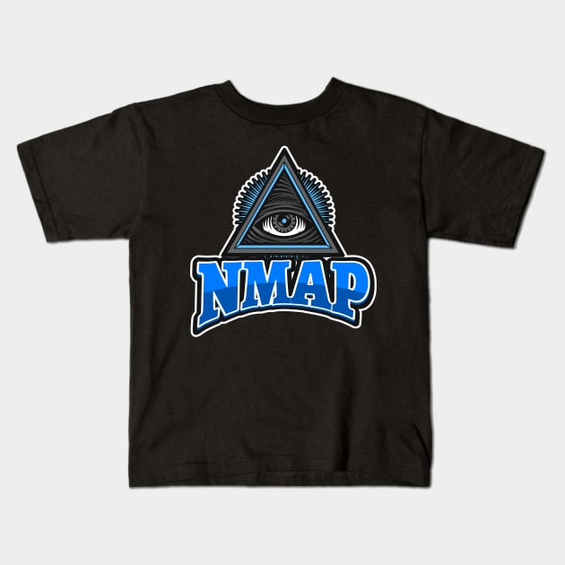 Cyber security - Hacker - NMAP Kids T-Shirt by Cyber Club Tees